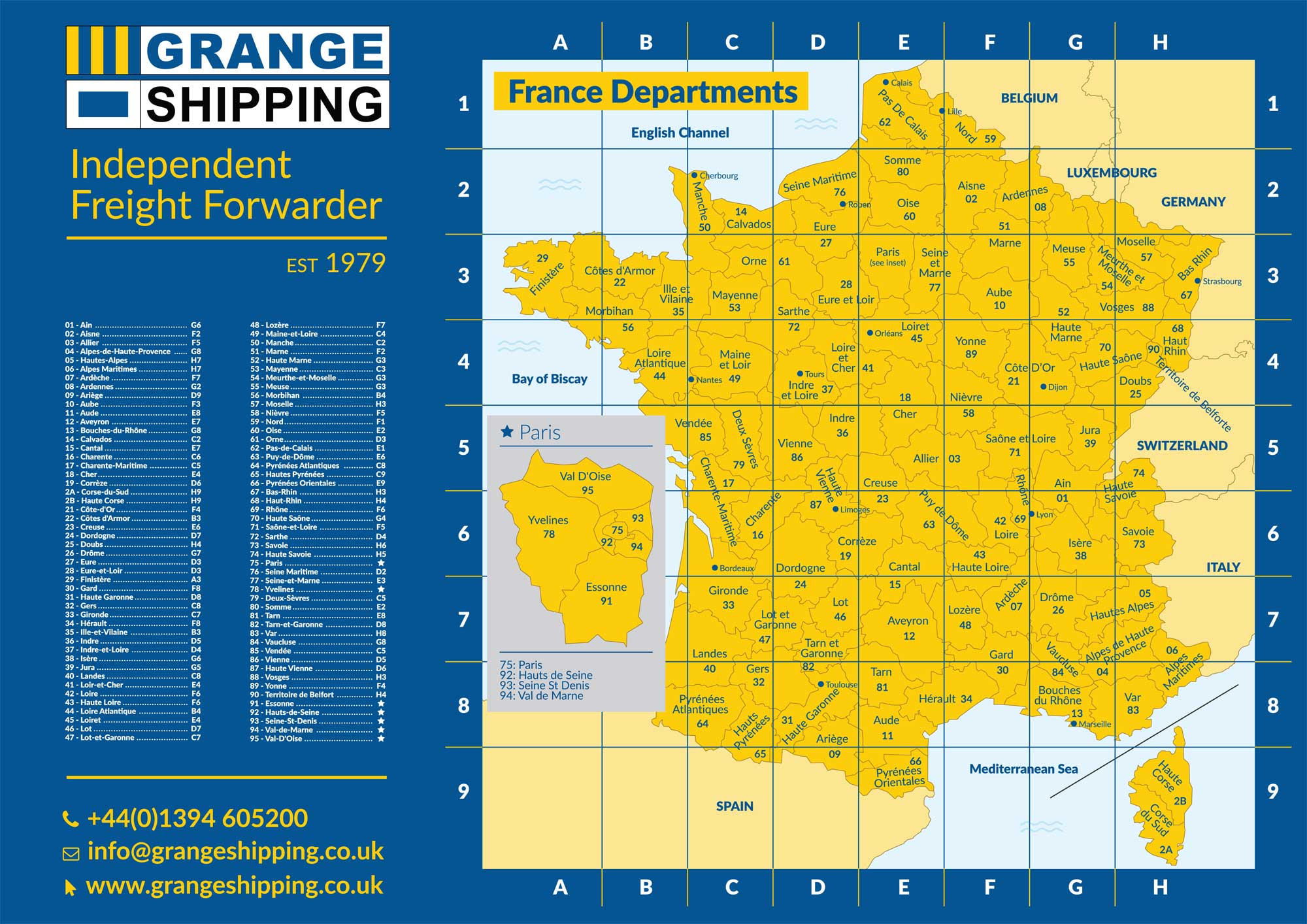 France Departments Map
